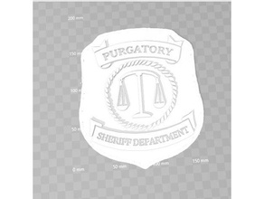 wynonna earp purgatory police badge props canada comic comicbook cosplay gay movie prop department tv show wynona 3d print model - Mito3D