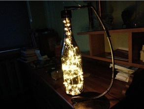 Wein-Flaschen-Halter 3d drucken diy filament Lampe 3d print model - Mito3D