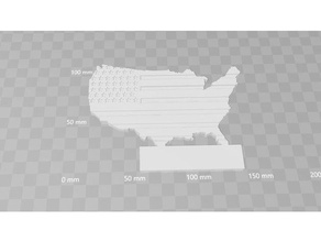 customisable usa wall plaque embossed american flag decor americanflag custom memento personalised picture hanger travel 3d print model - Mito3D