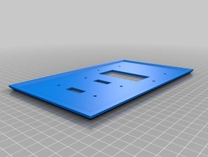 Fi-Schalter 2 Steckdosen Abdeckung, gap-kleines Regal-Wand-Platte customizer Haushalt angepasst 3d print model - Mito3D
