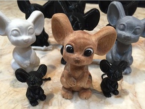 çizgi fare hayvanlar çocuklar sevimli el yapımı taranmış toddler oyuncak 3d print model - Mito3D