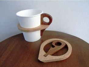 tasse à café titulaire ne pas vous brûler ajouter anneau de tenir la coupe cuisine manger 3d print model - Mito3D