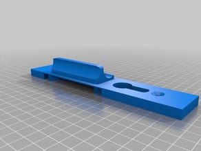 porta scorrevole maniglia serratura di sostituzione parti 3d print model - Mito3D