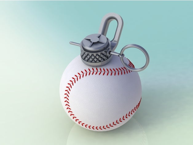 fallout baseball granata 3d stampa 3D print model - Mito3D