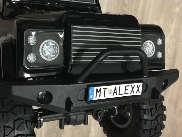 la placa de licencia del titular ue tamaño 110 rc crawler vehículos axial coche rock rgt crucero scx10 3D print model - Mito3D