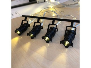 stage-inspired led spotlight 4er bar electronics 3d print model - Mito3D