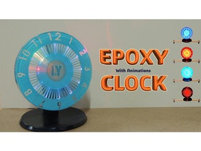 epoxy resin led clock 3d printing printer slash arduino rgb wall watch 3d print model - Mito3D