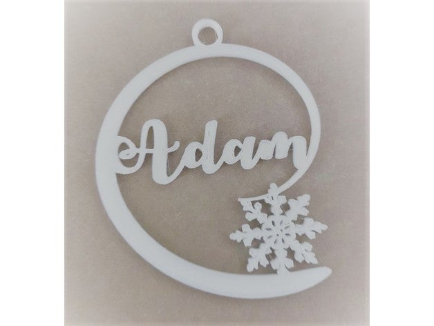 adam ornament holiday snowflake 3D print model - Mito3D