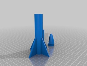 basic rocket 3d printing 3d print model - Mito3D
