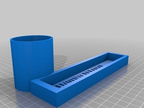 casa de banho organizador suporte da escova dentes 3d print model - Mito3D
