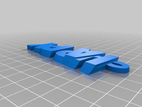 feliz llavero organización personalizado 3d print model - Mito3D