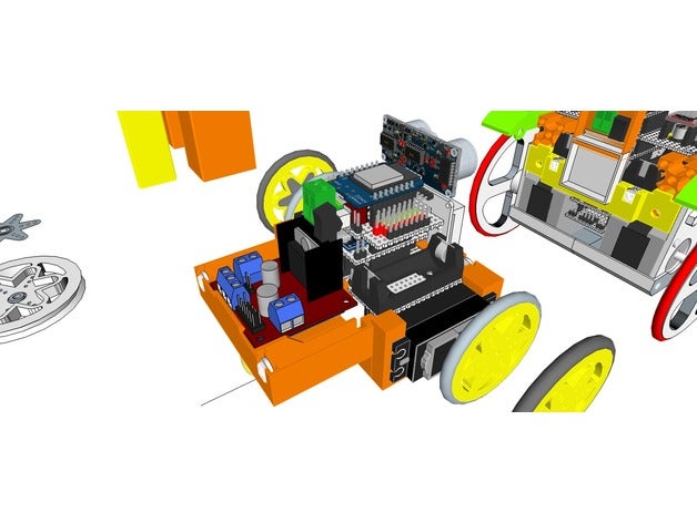 minime e comércio de diy mini robô plataforma conceitos design robótica paltform rover auto balanceamento 3D print model - Mito3D