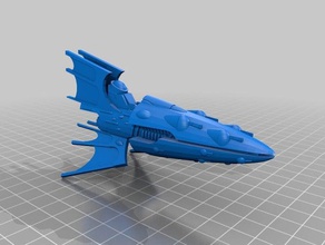 eldar void stalker class battleship 3d printing battlefleet gothic 3d print model - Mito3D