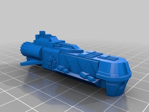 adeptus mechanicus la resistencia de clase crucero ligero 3d impresión battlefleet gothic 3d print model - Mito3D