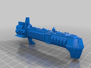 adeptus mechanicus emperor class battleship 3d printing battlefleet gothic 3d print model - Mito3D
