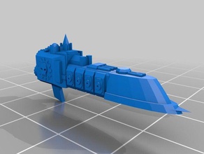 adeptus mechanicus firestorm class frigate 3d printing battlefleet gothic 3d print model - Mito3D