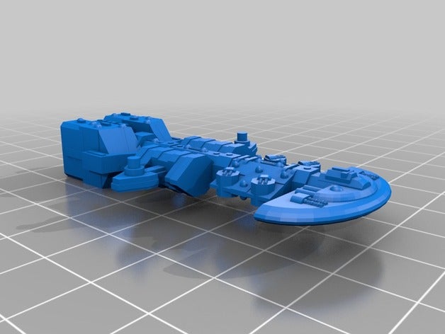 tau merchant class starship 3d printing battlefleet gothic 3D print model - Mito3D