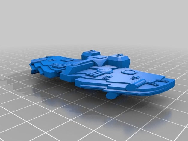 tau protector class starship 3d printing battlefleet gothic 3D print model - Mito3D