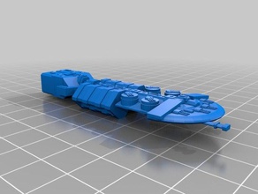 tau hero class starship 3d printing battlefleet gothic 3d print model - Mito3D