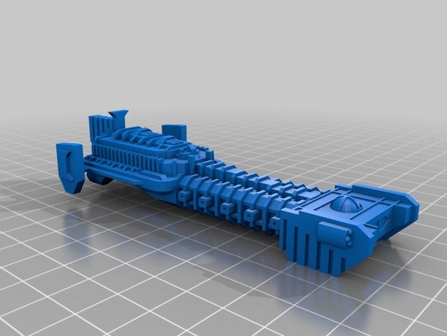 inquisition grey knight battlebarge 3d drucken battlefleet gothic 3D print model - Mito3D