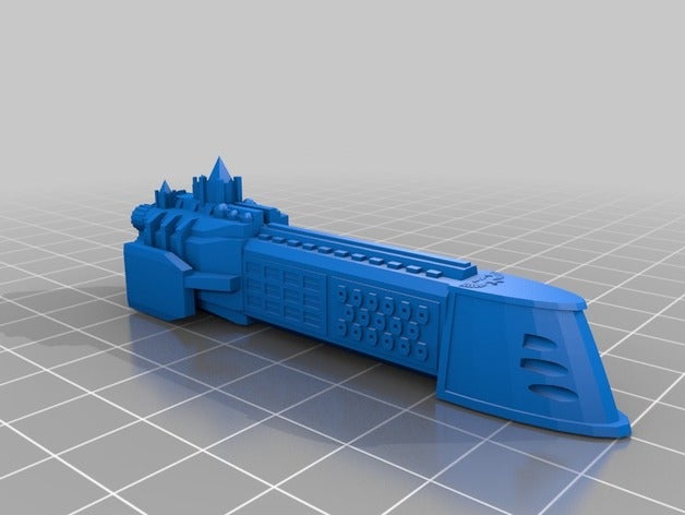 marina imperiale dittatore classe cruiser 3d la stampa battlefleet gothic 3D print model - Mito3D