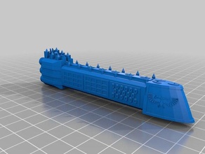 armada imperial emperador clase de buque guerra 3d la impresión battlefleet gothic 3d print model - Mito3D