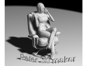 girl telephone people 3d print model - Mito3D