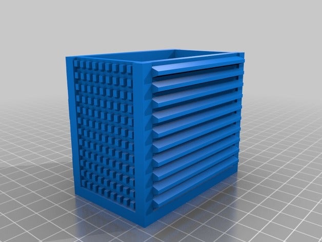 makeup brush cleaner box tool holders boxes 3d printing makeupbox holder pla red 3D print model - Mito3D