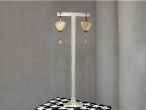 long earring jewelry display stand single pair easy holder no support 3d print model - Mito3D