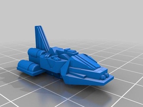 orks ravager attack ship 3d printing battlefleet gothic 3d print model - Mito3D
