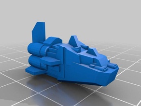 orks onslaught attack ship 3d printing battlefleet gothic 3d print model - Mito3D