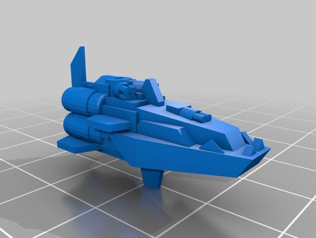 orks savage gunship 3d drucken battlefleet gothic 3D print model - Mito3D