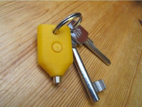 laser2go electronics keychain keyfob keyring key chain fob laser pointer 3d print model - Mito3D