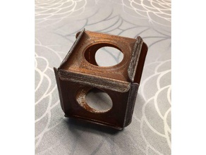 self locking cube art origami puzzle simple useless 3d print model - Mito3D