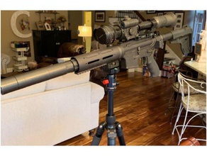 picatinny rail tripod mount sport outdoors crossbow hunting adapter rifle 3d print model - Mito3D