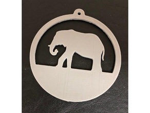 l'éléphant d'ornement décor 3d print model - Mito3D