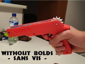 12 tiro de borracha da banda arma sem parafusos esporte ao ar livre arme lastique lastiques fusil pistola pistolet espingarda alvo 3d print model - Mito3D