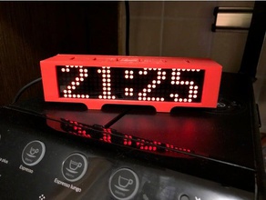 box max7219 esp8266 3d printing digital clock case wifi 3d print model - Mito3D