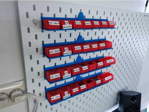 küçük depolama sistemi sahibi skadis organizasyon kutuları ıkea hack pegboard 3d print model - Mito3D