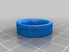 anneau d'alimentation seigneur des anneaux bijoux lotr sauron 3d print model - Mito3D