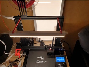 ender 3 pro light holder 3d printer accessories 3d print model - Mito3D