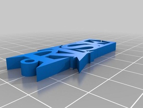 lieu trousseau de clés porte-clés personnalisé 3d print model - Mito3D