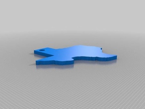 texas Schlüsselanhänger wfisd 3d print model - Mito3D