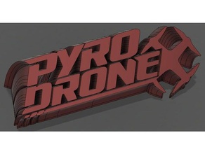 pyrodrone logotipo esculturas dcl drl multigp quadcopter 3d print model - Mito3D