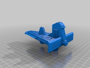 tau demiurg stronghold class commerce vessel 3d printing battlefleet gothic 3d print model - Mito3D