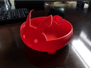 red rabbit filato ciotola hobby coniglietto lavoro a maglia 3d print model - Mito3D