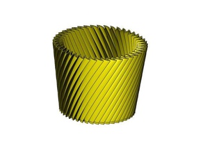 vase Container spiral twisted 3d print model - Mito3D