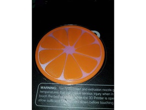 tranche d'orange coaster couche de swap décor 3d print model - Mito3D