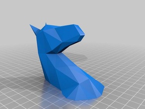 unicorn mount low poly separated art plaque 3d print model - Mito3D