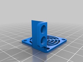 30mm fan cover two 5mm led holder kossel effector e3d v6 printer parts 3d print model - Mito3D